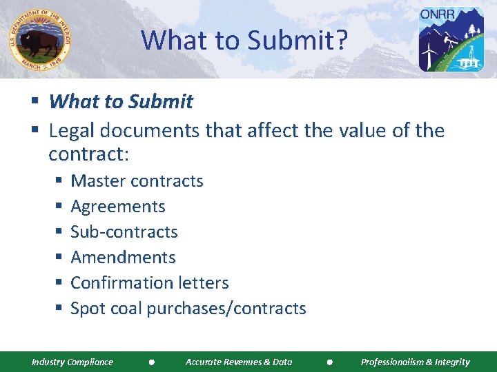What to Submit? § What to Submit § Legal documents that affect the value