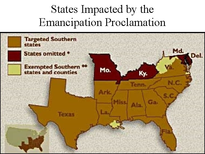 States Impacted by the Emancipation Proclamation 