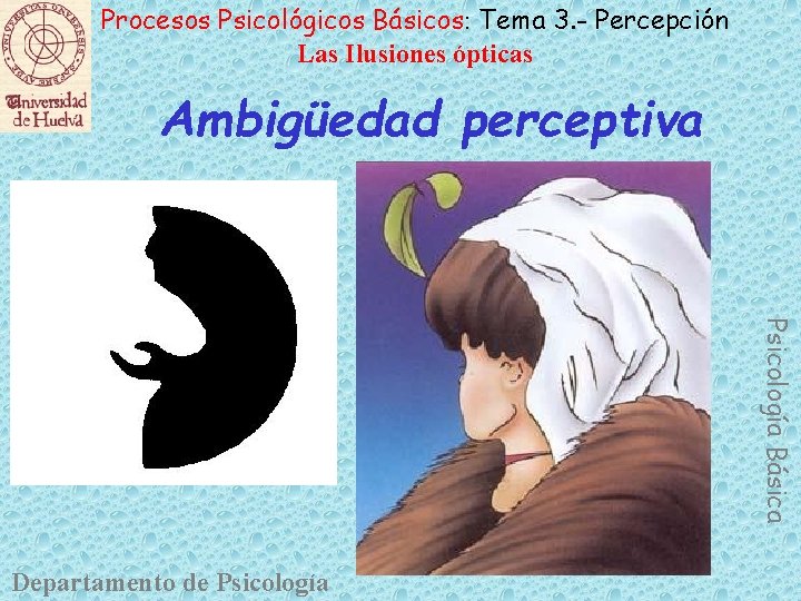 Procesos Psicológicos Básicos: Tema 3. - Percepción Las Ilusiones ópticas Ambigüedad perceptiva Psicología Básica