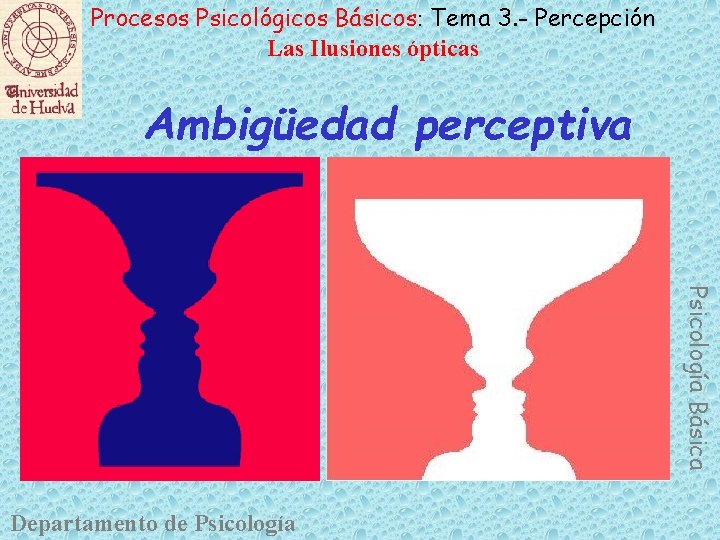 Procesos Psicológicos Básicos: Tema 3. - Percepción Las Ilusiones ópticas Ambigüedad perceptiva Psicología Básica