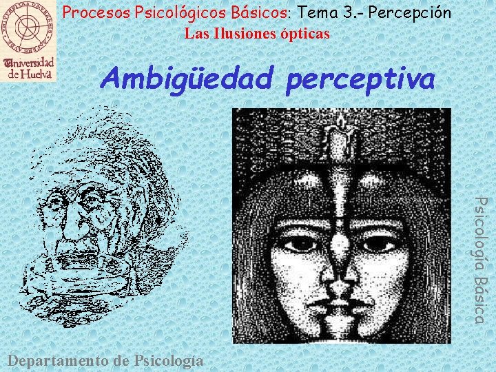 Procesos Psicológicos Básicos: Tema 3. - Percepción Las Ilusiones ópticas Ambigüedad perceptiva Psicología Básica