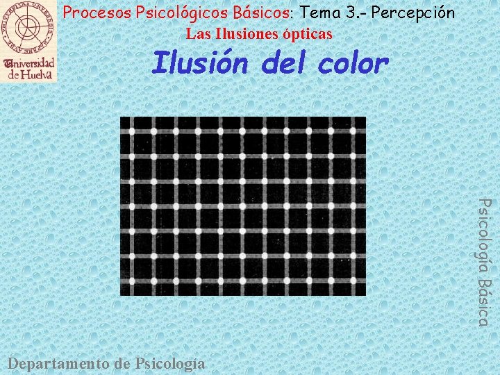 Procesos Psicológicos Básicos: Tema 3. - Percepción Las Ilusiones ópticas Ilusión del color Psicología