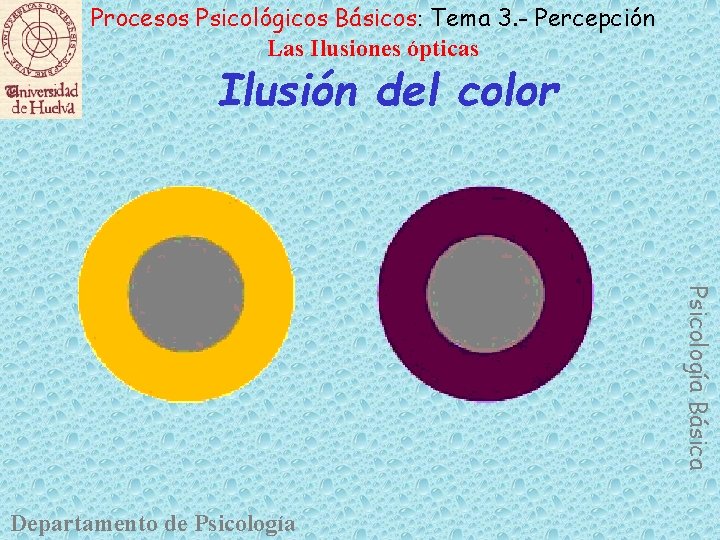 Procesos Psicológicos Básicos: Tema 3. - Percepción Las Ilusiones ópticas Ilusión del color Psicología