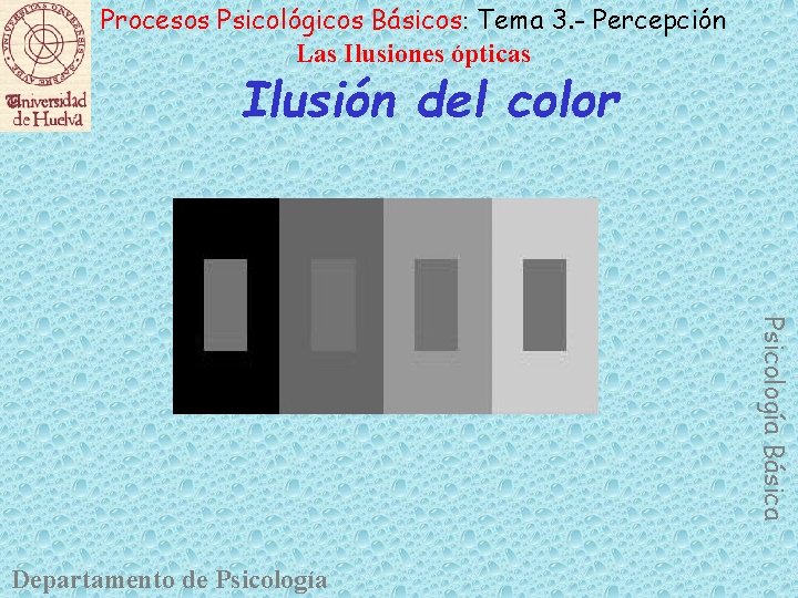 Procesos Psicológicos Básicos: Tema 3. - Percepción Las Ilusiones ópticas Ilusión del color Psicología