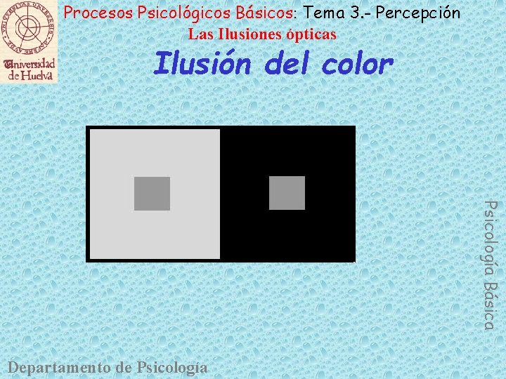 Procesos Psicológicos Básicos: Tema 3. - Percepción Las Ilusiones ópticas Ilusión del color Psicología