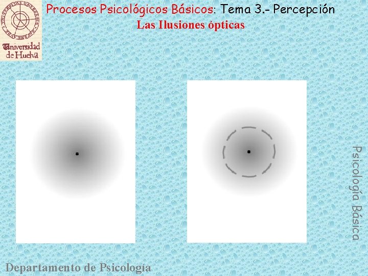 Procesos Psicológicos Básicos: Tema 3. - Percepción Las Ilusiones ópticas Psicología Básica Departamento de