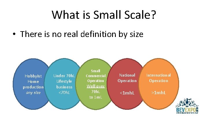 What is Small Scale? • There is no real definition by size Hobbyist Home