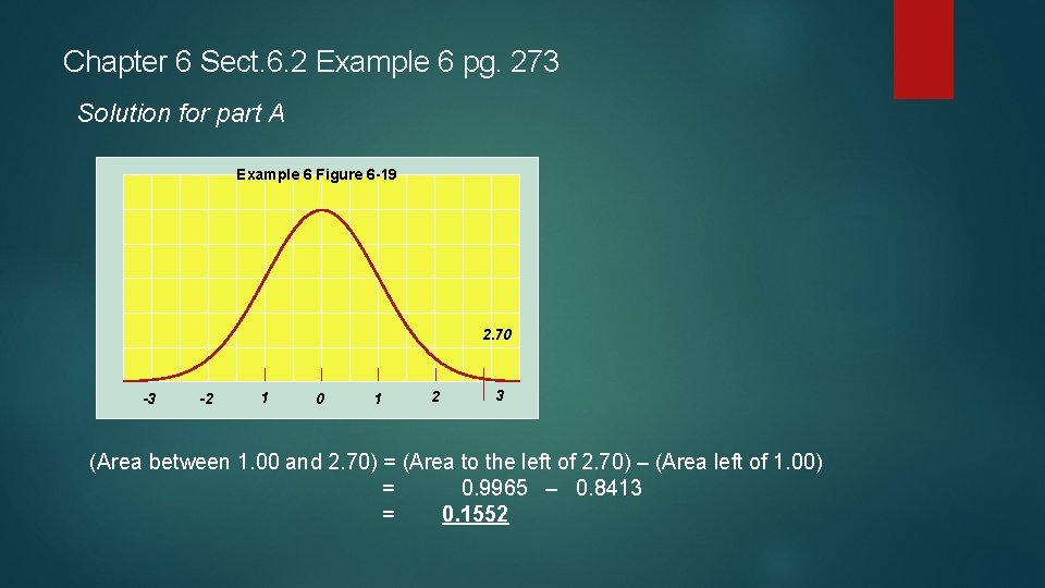 Chapter 6 Sect. 6. 2 Example 6 pg. 273 Solution for part A Example Chapter 6 Sect. 6. 2 Example 6 pg. 273 Solution for part A Example