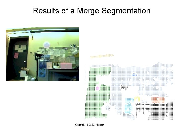 Results of a Merge Segmentation Copyright G. D. Hager 