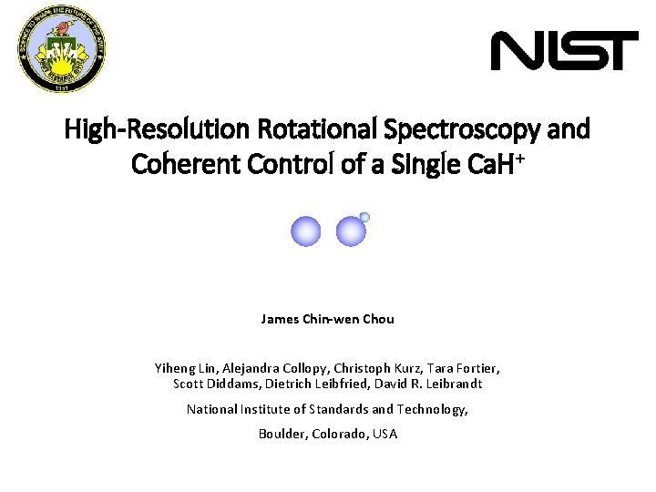 High-Resolution Rotational Spectroscopy and Coherent Control of a Single Ca. H+ James Chin-wen Chou