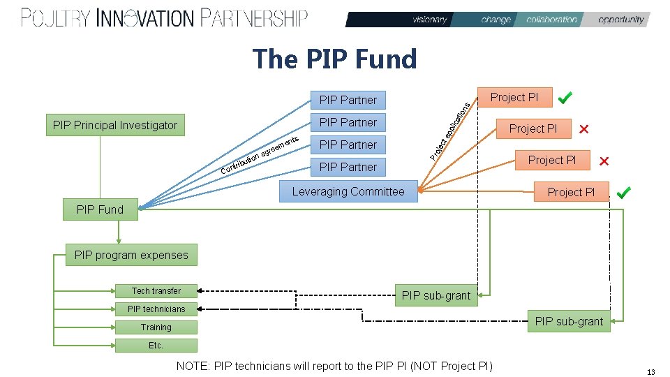 The PIP Fund Project PI tio n s PIP Partner utio rib ont C