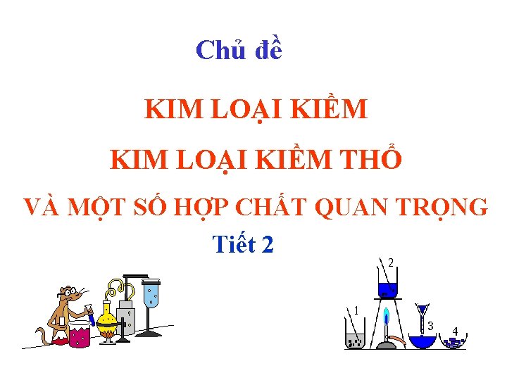 Chủ đề KIM LOẠI KIỀM THỔ VÀ MỘT SỐ HỢP CHẤT QUAN TRỌNG Tiết