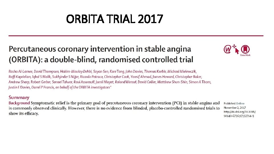 ORBITA TRIAL 2017 