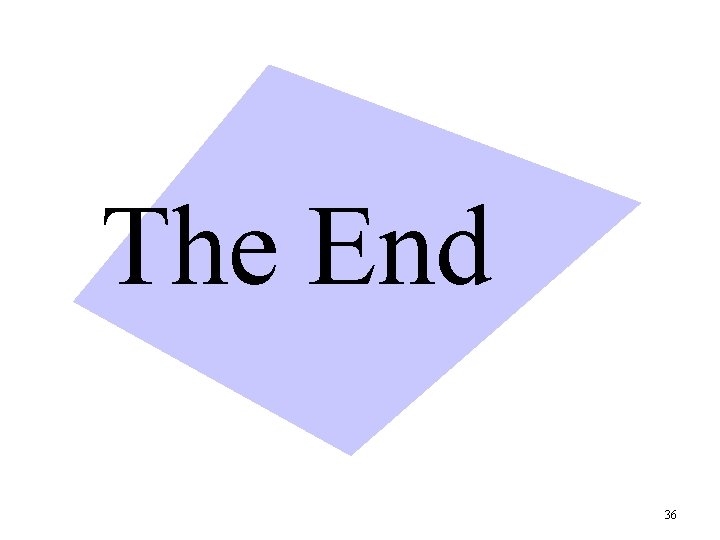 The End 36 