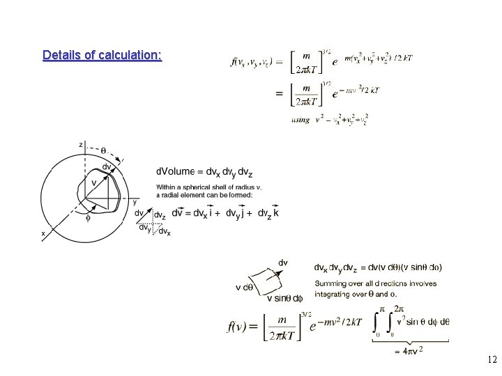 Details of calculation: 12 