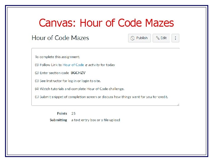 Canvas: Hour of Code Mazes 