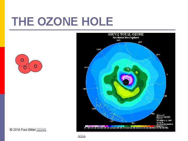 THE OZONE HOLE O O O © 2016 Paul Billiet ODWS NOAA 