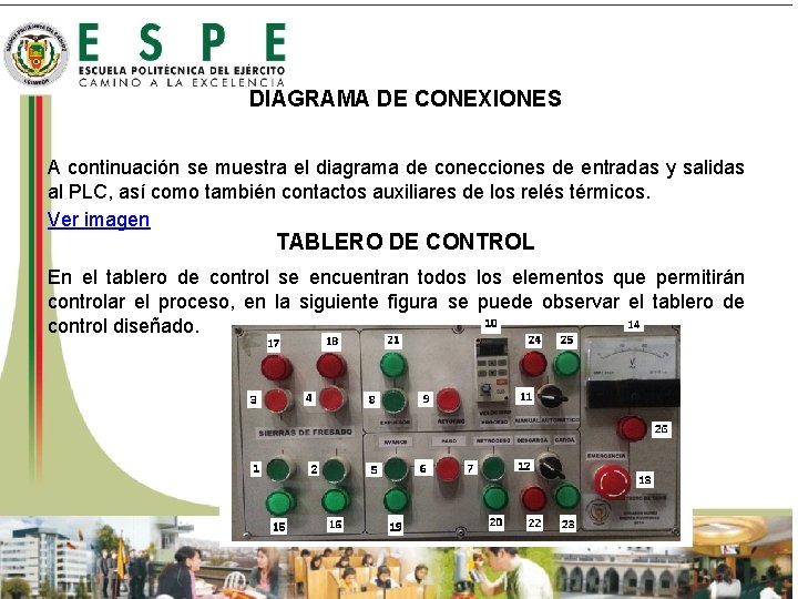 DIAGRAMA DE CONEXIONES A continuación se muestra el diagrama de conecciones de entradas y