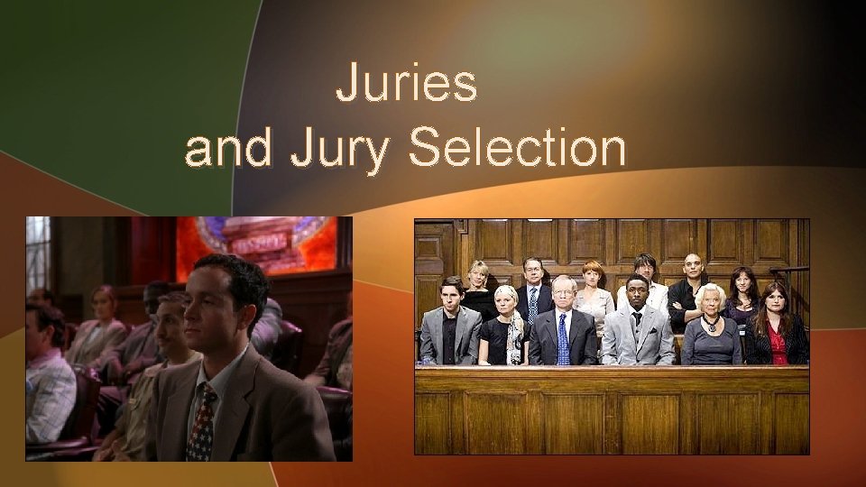 Juries and Jury Selection 