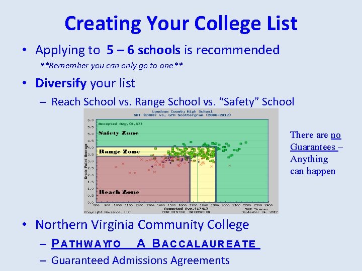 Creating Your College List • Applying to 5 – 6 schools is recommended **Remember