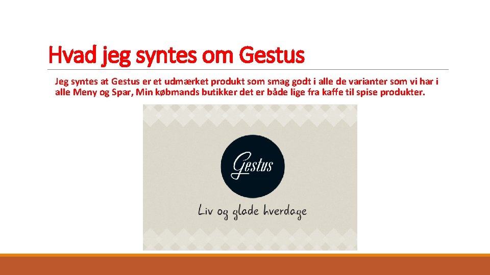 Hvad jeg syntes om Gestus Jeg syntes at Gestus er et udmærket produkt som