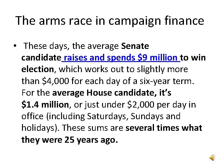 The arms race in campaign finance • These days, the average Senate candidate raises