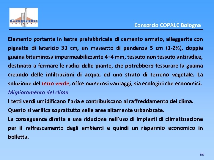 Consorzio COPALC Bologna Elemento portante in lastre prefabbricate di cemento armato, alleggerite con pignatte