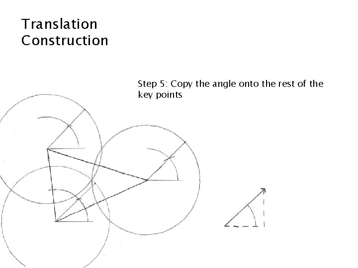 Translation Construction Step 5: Copy the angle onto the rest of the key points