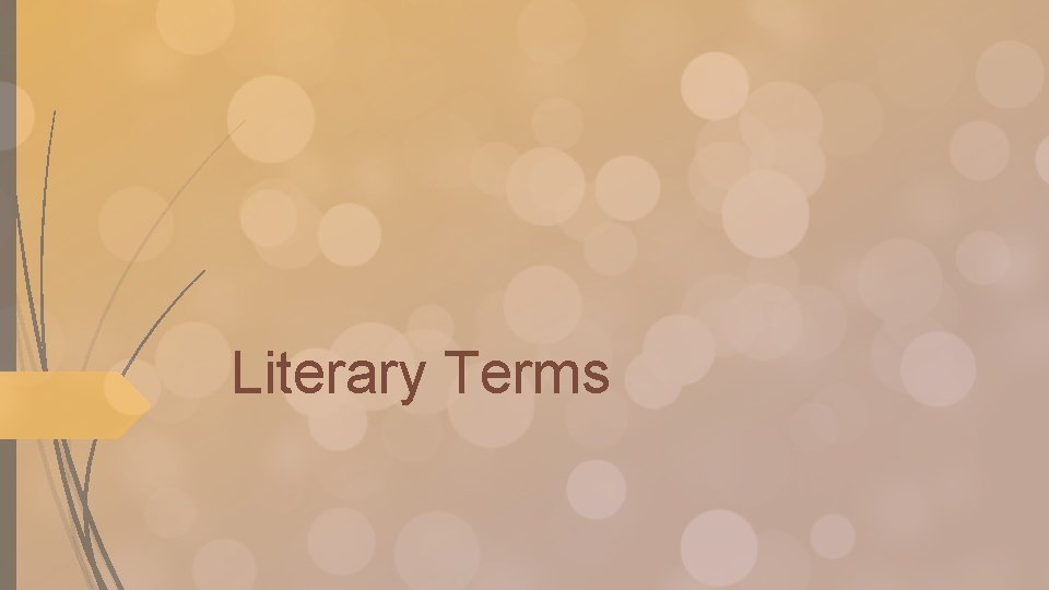 Literary Terms 