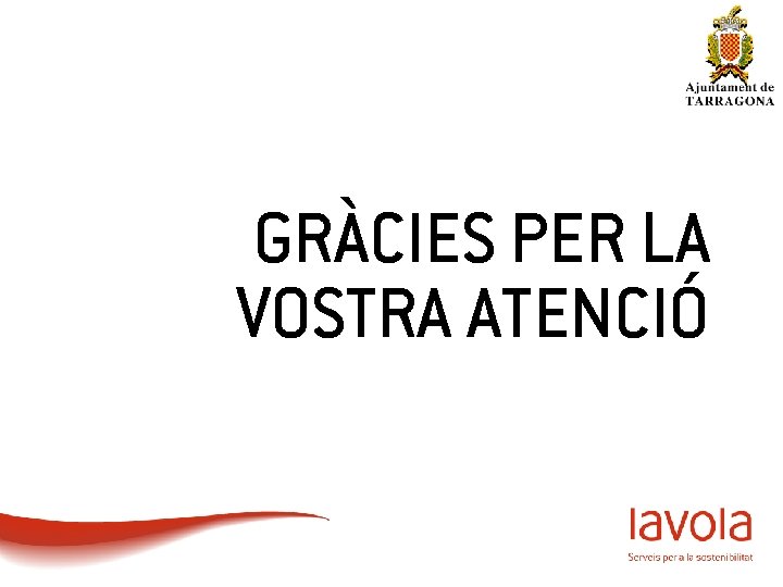 GRÀCIES PER LA VOSTRA ATENCIÓ 