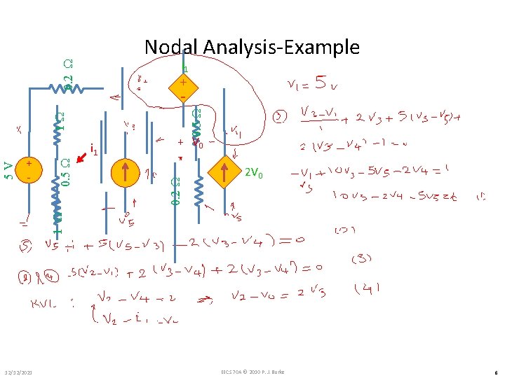 Nodal Analysis-Example 0. 2 W i 1 + + V 0 0. 2 W