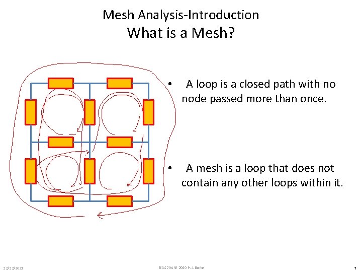 Mesh Analysis-Introduction What is a Mesh? 12/12/2021 • A loop is a closed path