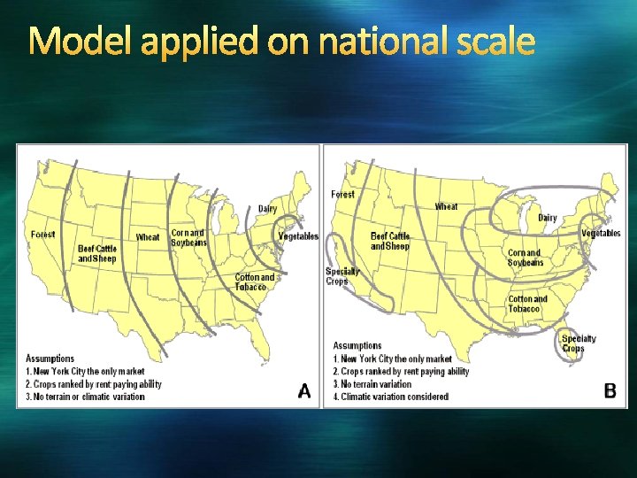 Model applied on national scale 