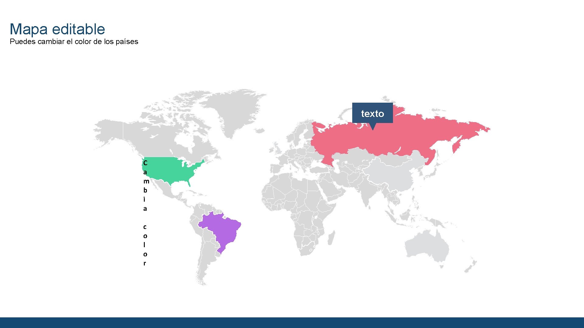 Mapa editable Puedes cambiar el color de los países texto C a m b