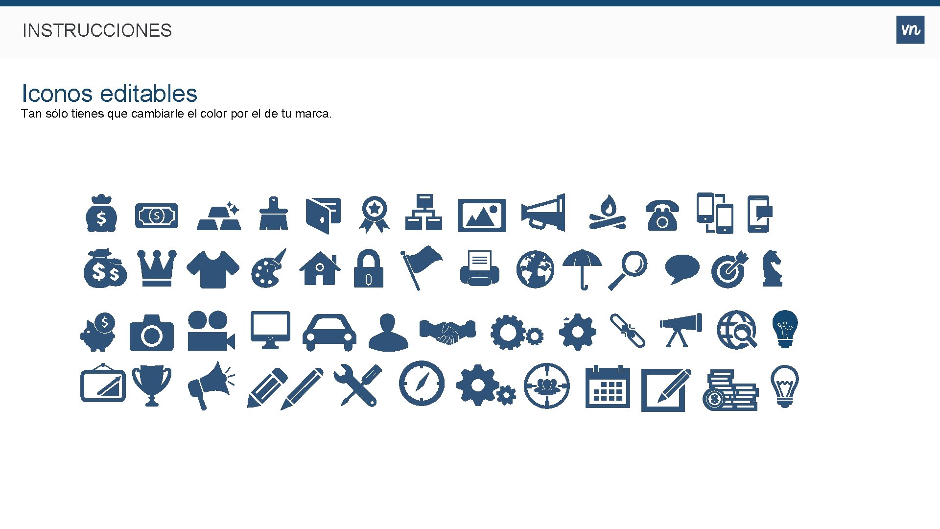 INSTRUCCIONES Iconos editables Tan sólo tienes que cambiarle el color por el de tu