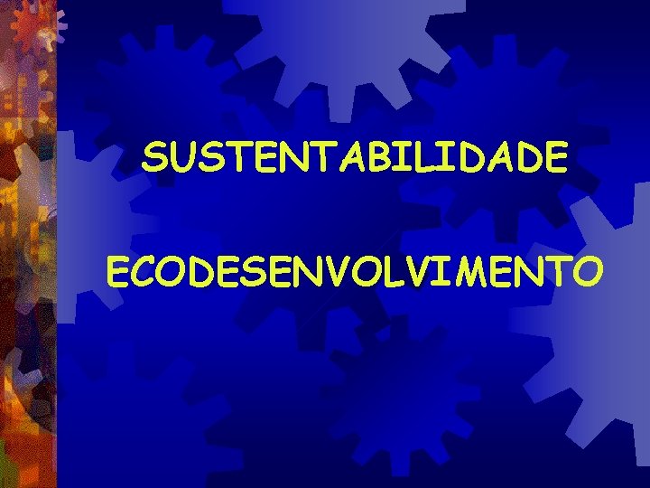 SUSTENTABILIDADE ECODESENVOLVIMENTO 