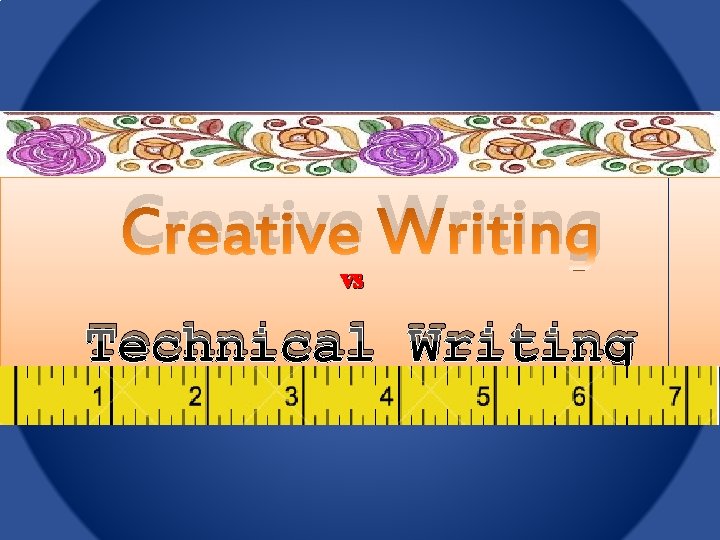 Creative Writing vs Technical Writing 