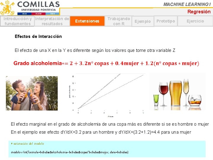 MACHINE LEARNING I Regresión Introducción y Interpretación de fundamentos resultados Extensiones Trabajando con R