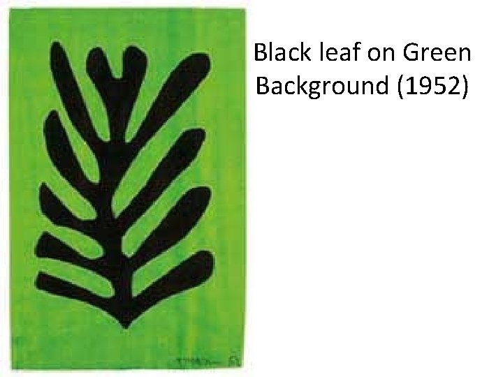 Black leaf on Green Background (1952) 