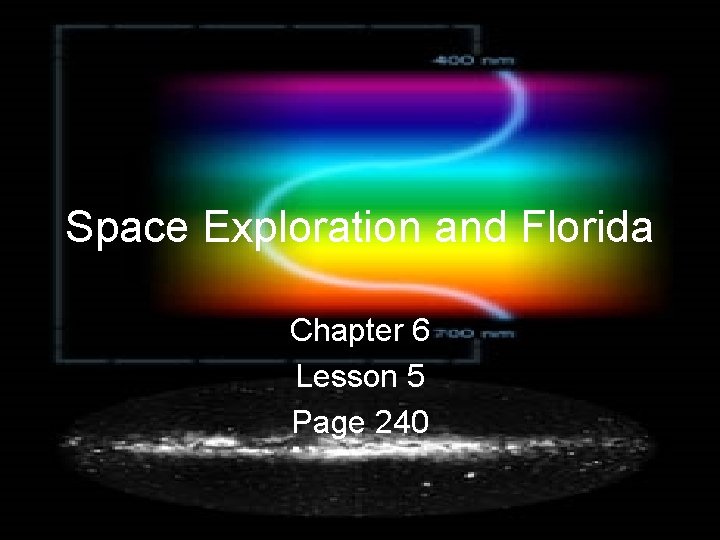 Space Exploration and Florida Chapter 6 Lesson 5 Page 240 