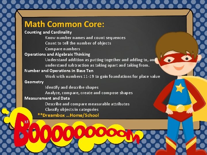 Math Common Core: Counting and Cardinality Know number names and count sequences Count to