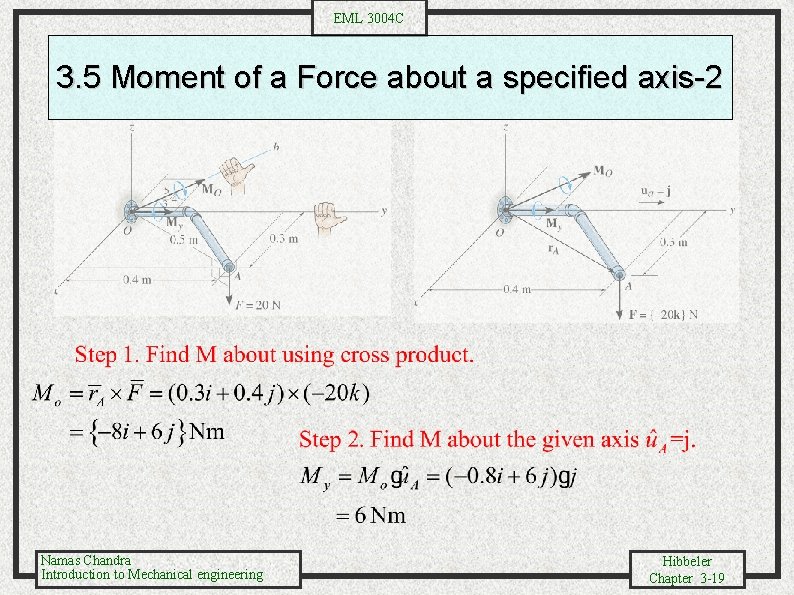 EML 3004 C 3. 5 Moment of a Force about a specified axis-2 Namas