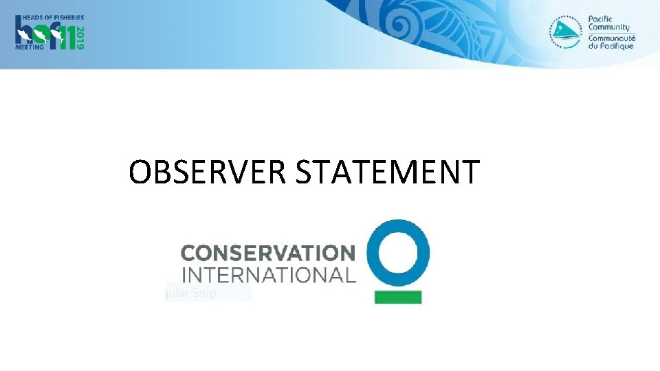 OBSERVER STATEMENT 