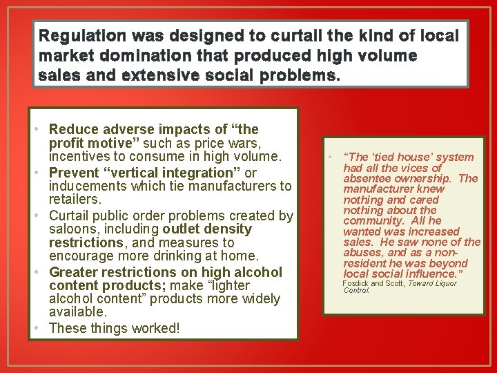 Regulation was designed to curtail the kind of local market domination that produced high