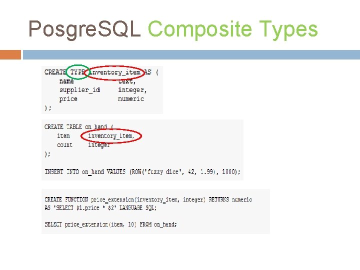 Posgre. SQL Composite Types 