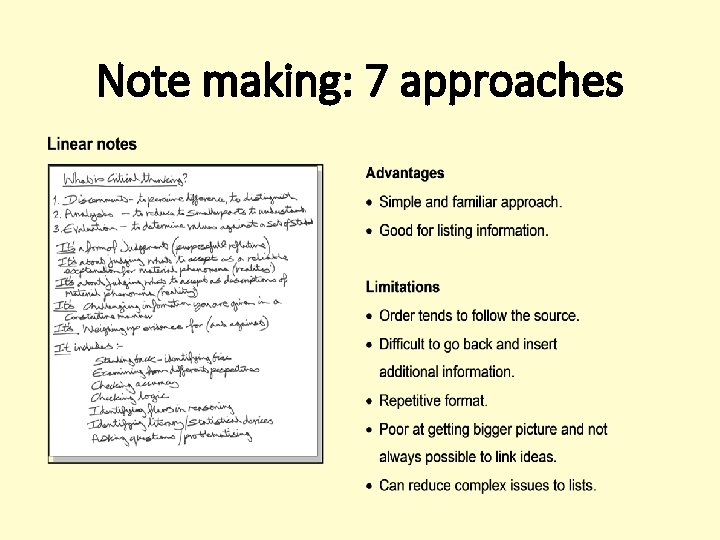 Note making: 7 approaches 