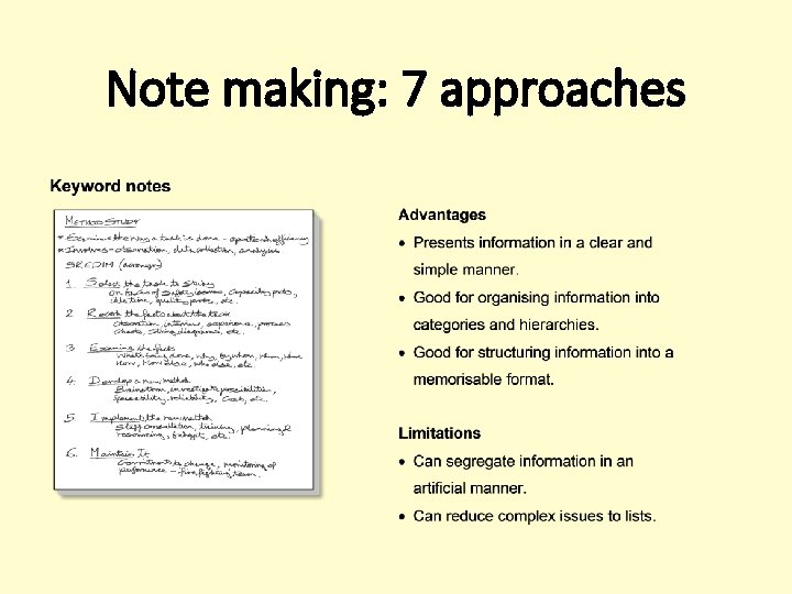 Note making: 7 approaches 
