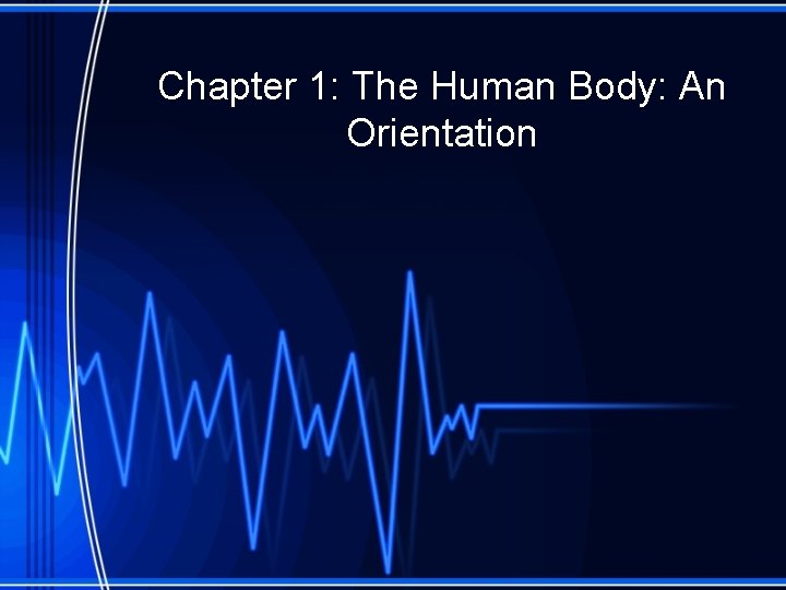 Chapter 1: The Human Body: An Orientation 