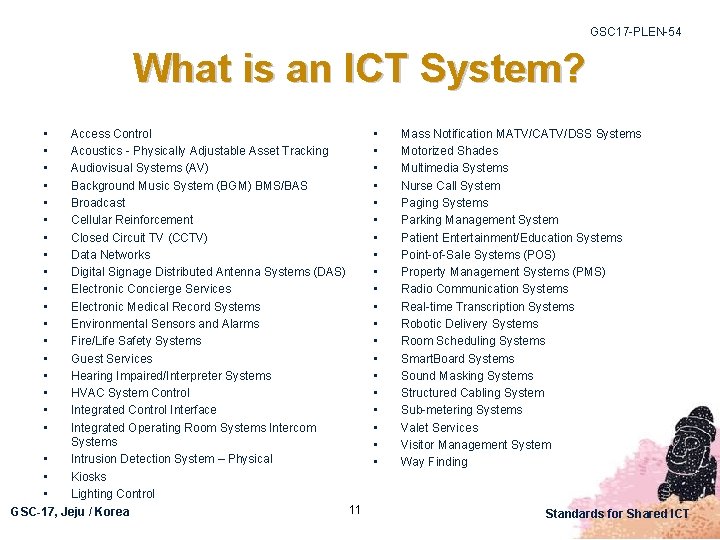 GSC 17 -PLEN-54 What is an ICT System? • • • • • Access