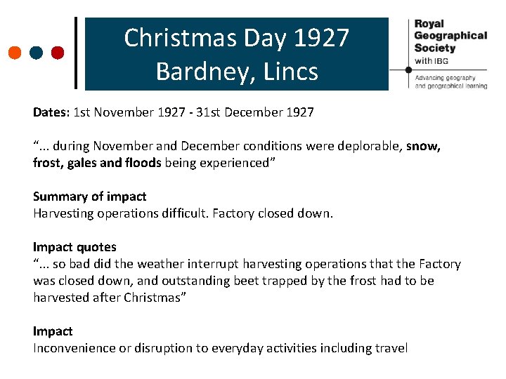 Christmas Day 1927 Bardney, Lincs Dates: 1 st November 1927 - 31 st December Christmas Day 1927 Bardney, Lincs Dates: 1 st November 1927 - 31 st December